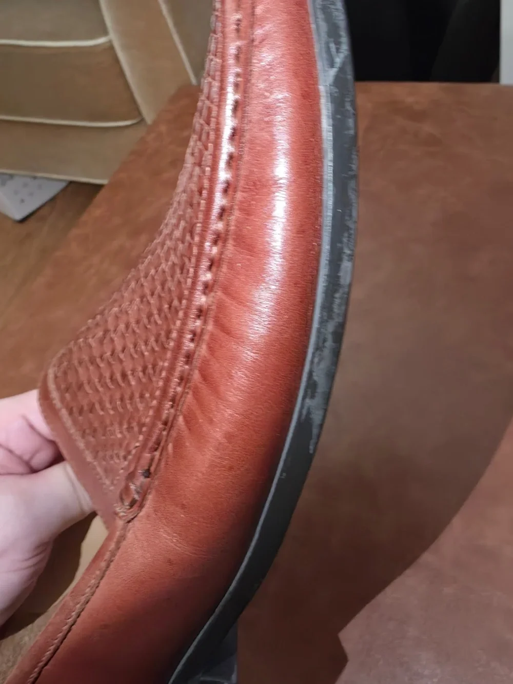 14th & Union Men’s Size 14M Brown Woven Leather Loafers